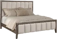 Contemporary Greige 4 Piece Queen Bedroom Set - Avana