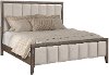 Contemporary Greige King Upholstered Bed - Avana