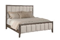 Contemporary Greige King Upholstered Bed - Avana