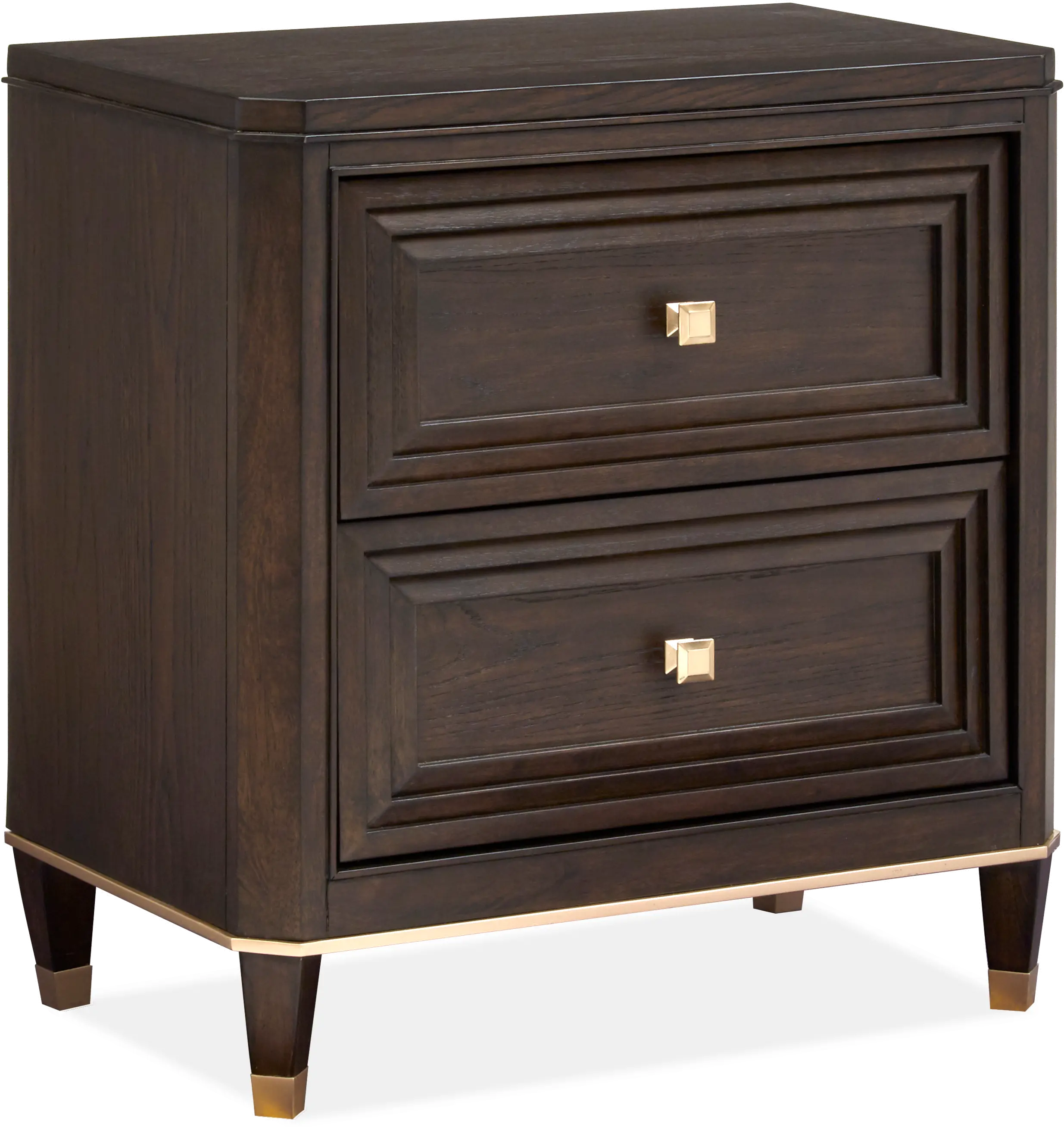 Zephyr Contemporary Brown Nightstand-1