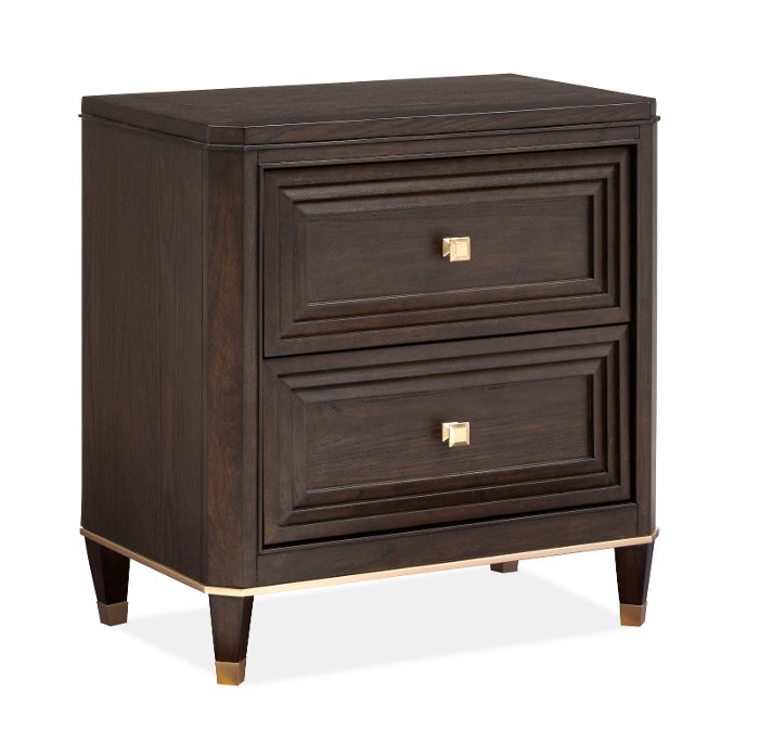 Zephyr Contemporary Brown Nightstand
