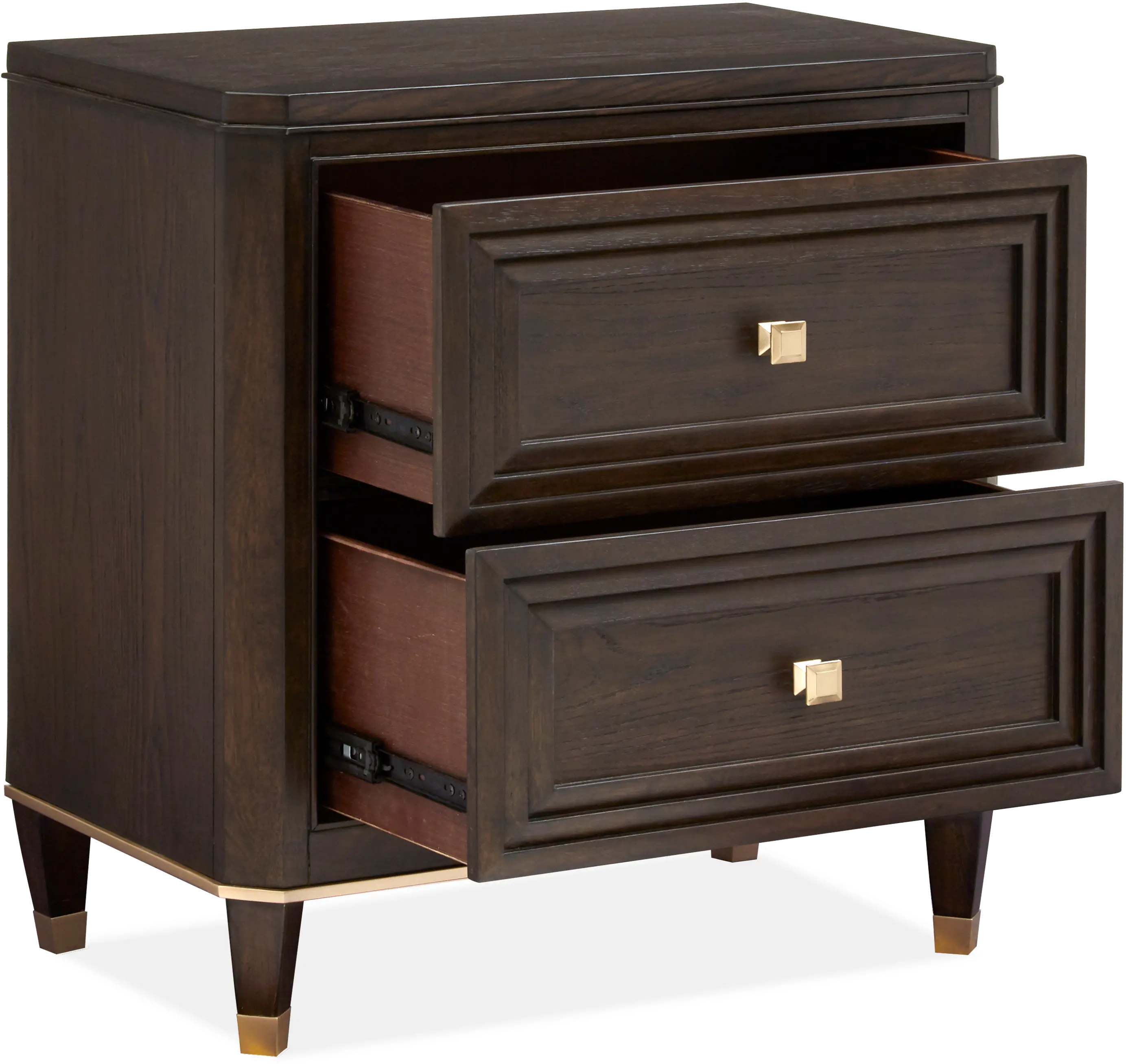 Zephyr Contemporary Brown Nightstand-2