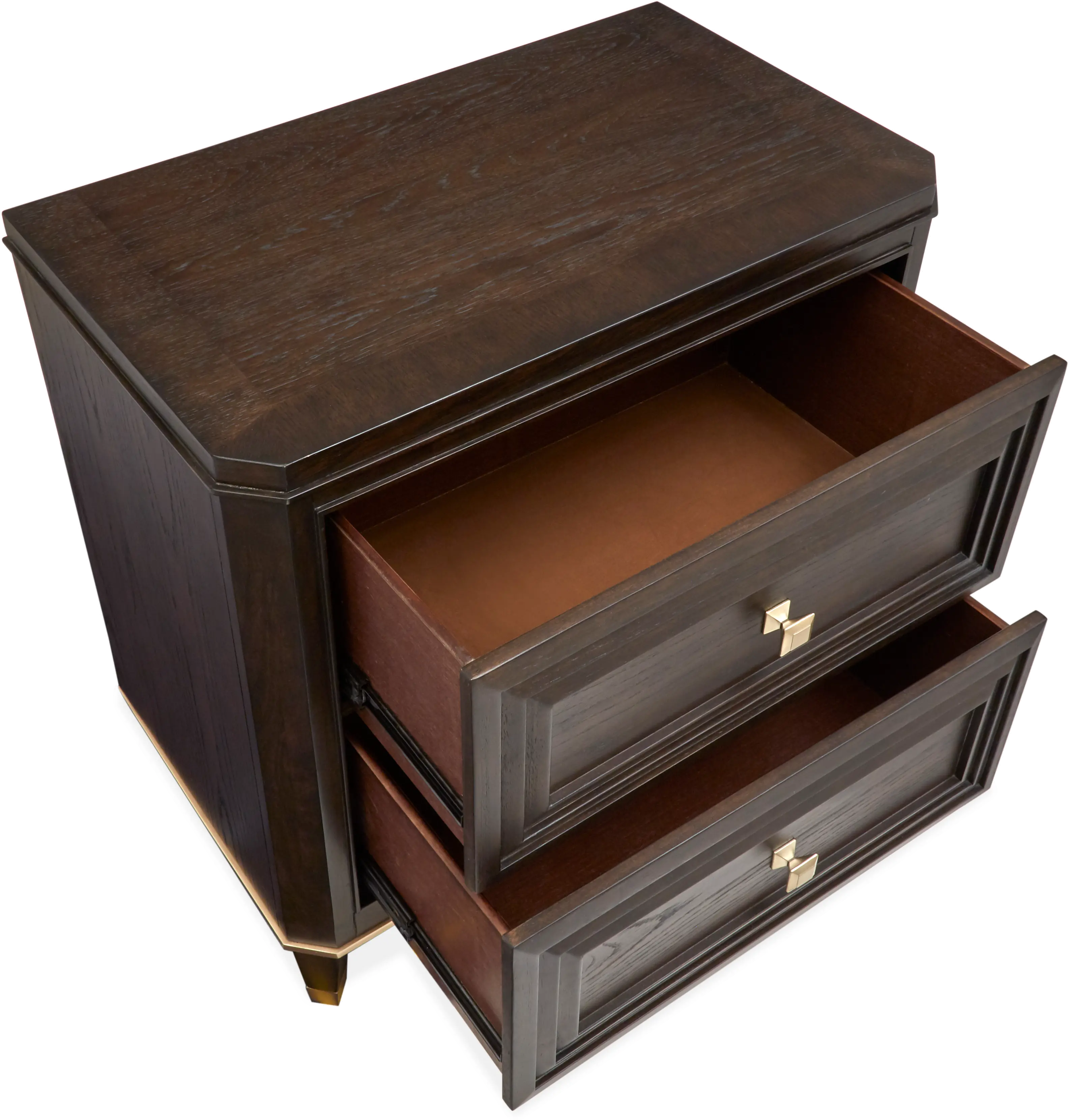 Zephyr Contemporary Brown Nightstand-4