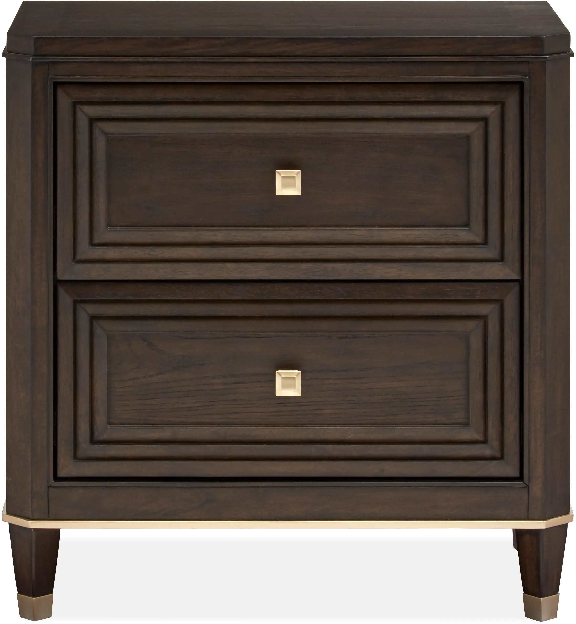Zephyr Contemporary Brown Nightstand-6
