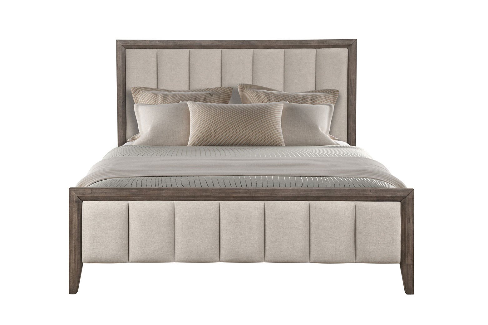 Contemporary Greige 4 Piece King Bedroom Set - Avana-2