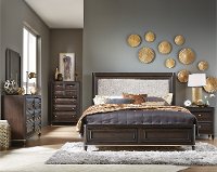 Contemporary Brown 4 Piece Queen Bedroom Set - Zephyr