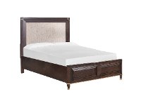 Contemporary Brown Queen Upholstered Bed - Zephyr-2