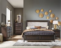 Contemporary Brown 4 Piece King Bedroom Set - Zephyr