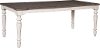Farmhouse White and Gray Dining Room Table - Lexington