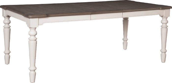 Farmhouse White and Gray Dining Room Table - Lexington