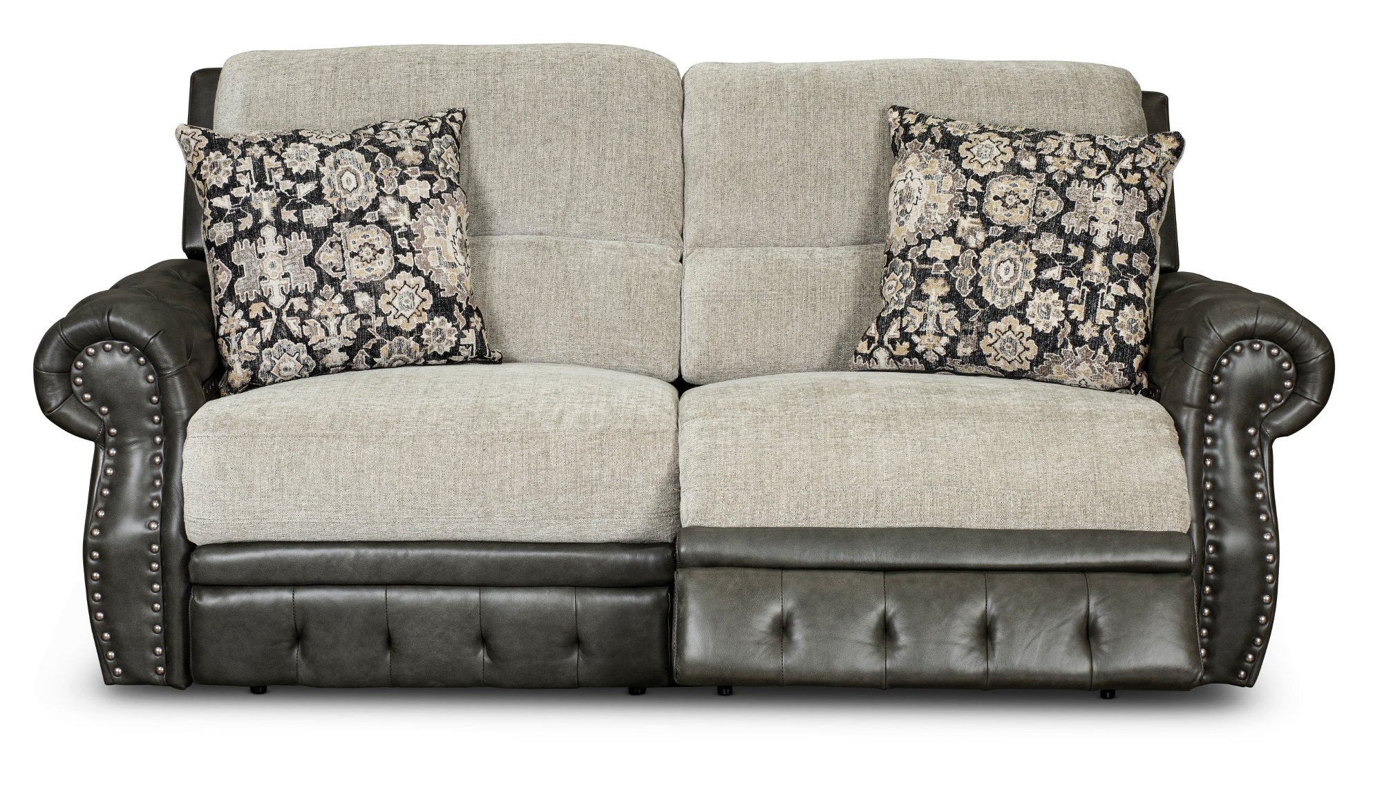 Traditional Gray Power Reclining Sofa - Spirit-1