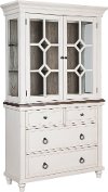 Clearance Farmhouse White and Gray Dining Room Cabinet - Lexington
