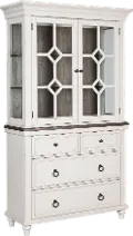Lexington White and Gray Dining Room Cabinet