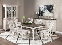 Farmhouse White and Gray 5 Piece Dining Room Set - Lexington