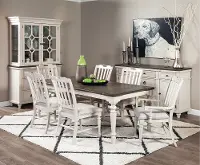 White Two-Tone 7 Piece Dining Room Set - Lexington