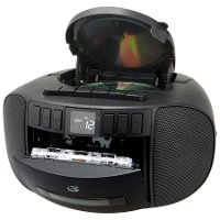 BCA209B GPX Boombox with CD, Cassette and AM/FM Radio - Black-2