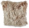 18 Inch Light Brown Blond Tipped Throw Pillow - Lucas