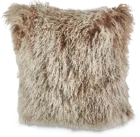 18 Inch Light Brown Blond Tipped Throw Pillow - Lucas