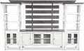 Stone Distressed White 4 Piece Entertainment Center
