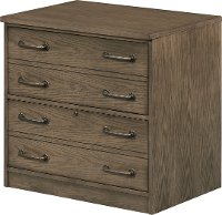 Industrial Oak 2 Drawer Lateral File - Eastwood