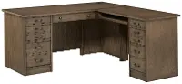 Eastwood Industrial Oak 64 Inch Desk with Return