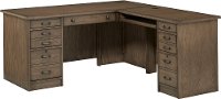 Industrial Oak 64 Inch Desk with Return - Eastwood