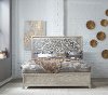 Washed Taupe and Silver Champagne King Bed - Belmar