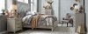 Washed Taupe and Silver Champagne King Bed - Belmar