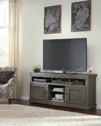 Willow Distressed Gray 64 Inch TV Stand