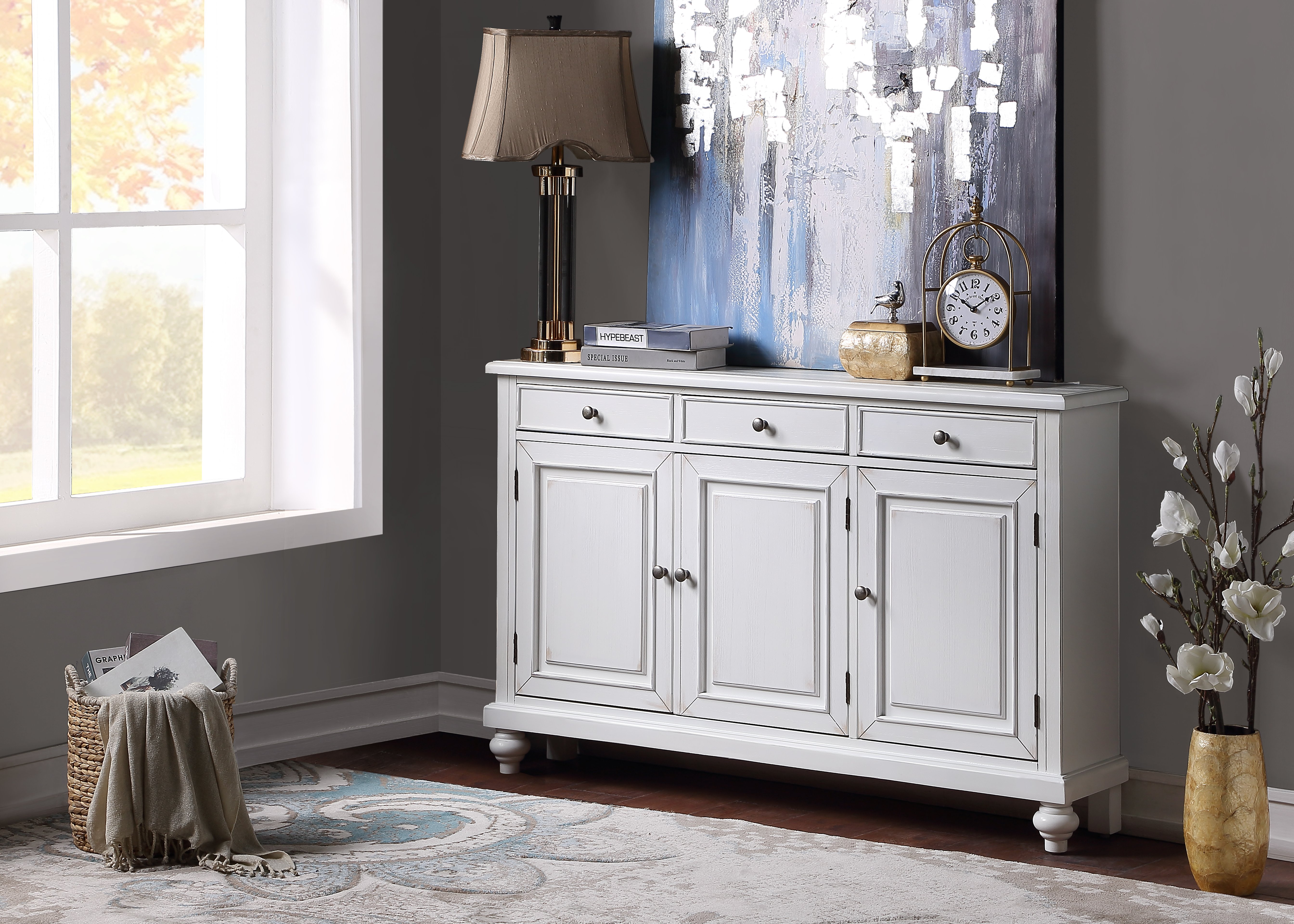 Farmhouse White Dining Sideboard - Dove-2