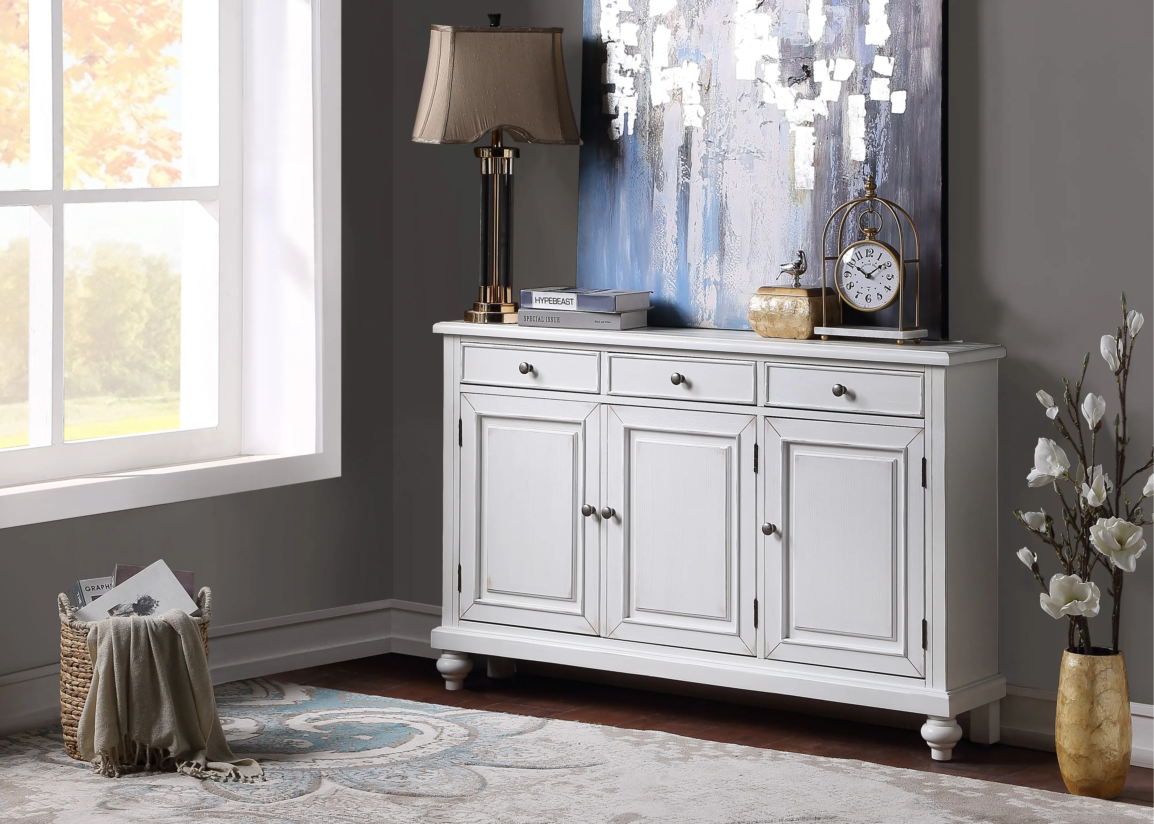 Farmhouse White Dining Sideboard - Dove-2