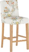 63-8SLNATLCFLHRV Cream Floral Slipcover Upholstered 31 Inch Bar Stool - Jennifer