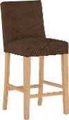 63-8SLNATLNNCHC Chocolate Brown Slipcover Upholstered 31 Inch Bar Stool - Jennifer