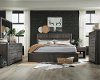 Clearance Modern Brown 4 Piece Queen Bedroom Set - Oakley
