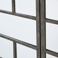 Modern Gray and Mirrored Two Door Cabinet - Lennox-3