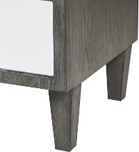 Modern Gray and Mirrored Two Door Cabinet - Lennox-4