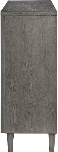 Modern Gray and Mirrored Two Door Cabinet - Lennox-7