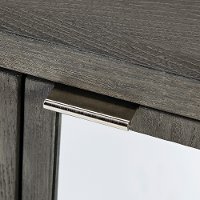 Modern Gray and Mirrored Two Door Cabinet - Lennox-8