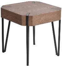 Mid Century Modern Walnut Brown End Table - Sutton