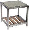 Industrial End Table with Faux Concrete Top - Blaine