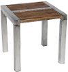 Clearance Industrial End Table with Metal Base - Barrington