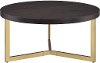Espresso and Brass Coffee Table - Harper