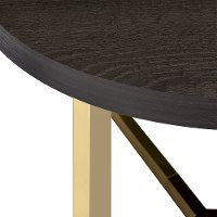 Contemporary Espresso and Brass End Table - Harper-12