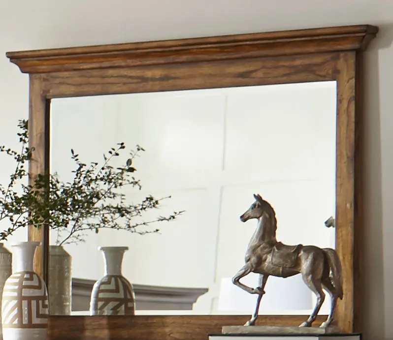 Eagle Mountain Oak Mirror-1