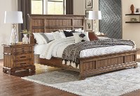 Classic Heirloom Oak Queen Bed - Eagle Mountain