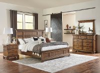 Classic Oak 4 Piece Queen Bedroom Set - Eagle Mountain