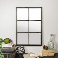 Dark Bronze Metal Framed Wall Mirror