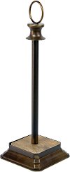 Wood and Dark Bronze Paper Towel Holder