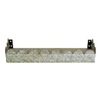 Galvanized Metal Wall Shelves with Scalloped Detailing - Set of 3-4
