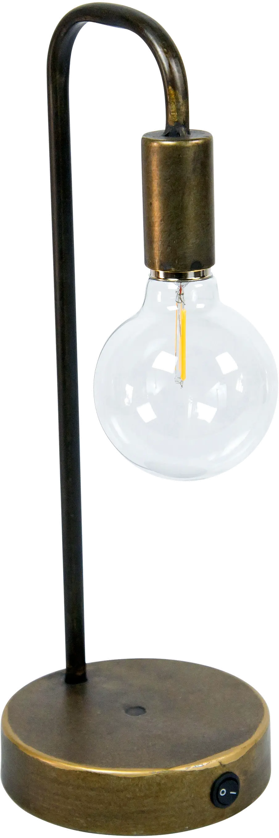 Industrial Metal Battery Lantern with Edison Bulb-3